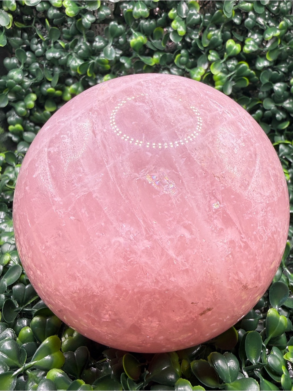 3.66 lb Rose Quartz Sphere w/ Dendrites - Picture 7 of 7